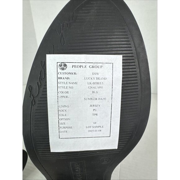 Lucky Brand Women's 6 Sebita Leather Ankle Strap Zip Bootie Black New/Sample - Picture 3 of 15